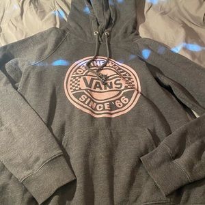 Gray and Pink Vans Hoodie